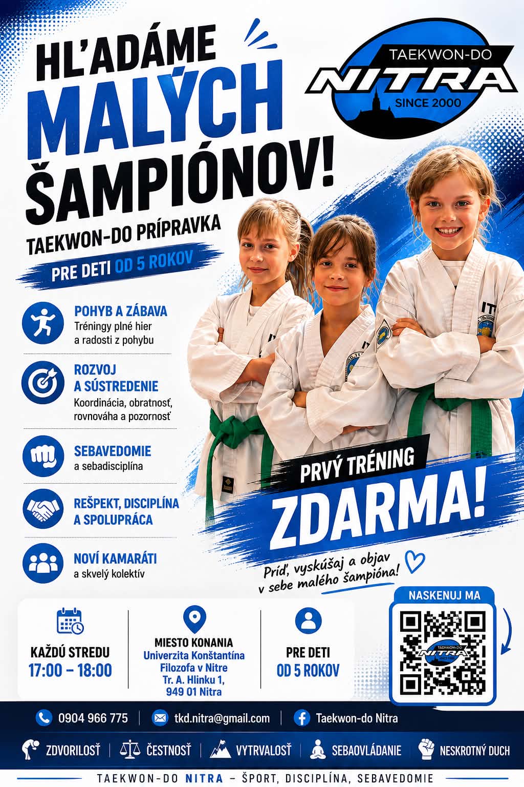 HĽADÁME MALÝCH ŠAMPIÓNOV